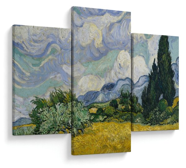 Tablou - Vincent van Gogh, Wheat Field with Cypresses, reproducere (90x60 cm)