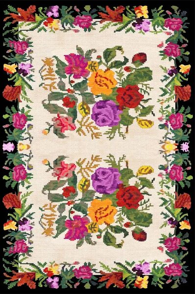 Covor de bucatarie Otto, model Flowe, 150X100 cm