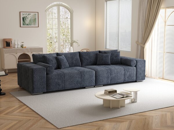 Canapea extensibilă dumonde cu ladă de depozitare Marbela XXL Cremona Albastru 295x120 cm
