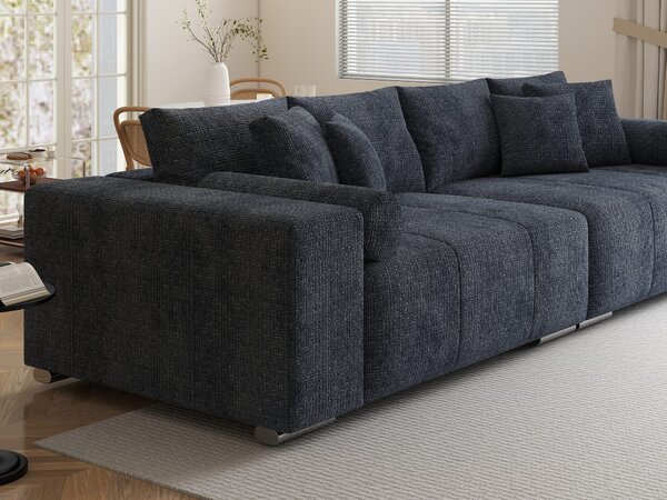 Canapea extensibilă dumonde cu ladă de depozitare Marbela XXL Cremona Albastru 295x120 cm