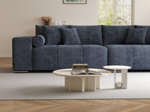 Canapea extensibilă dumonde cu ladă de depozitare Marbela XXL Cremona Albastru 295x120 cm