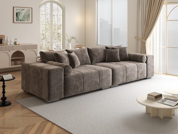 Canapea extensibilă dumonde cu ladă de depozitare Marbela XXL Cremona Maro-bej 295x120 cm