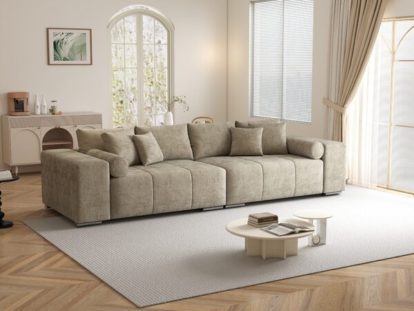 Canapea extensibilă dumonde cu ladă de depozitare Marbela XXL Cremona Bej 14 295x120 cm