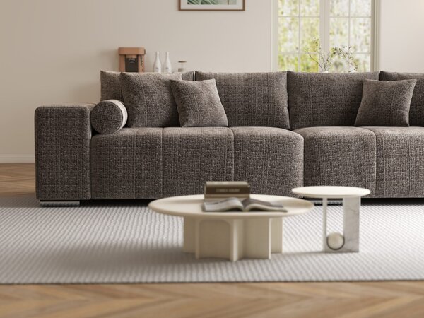 Canapea extensibilă dumonde cu ladă de depozitare Marbela XXL Cremona Maro-bej 295x120 cm