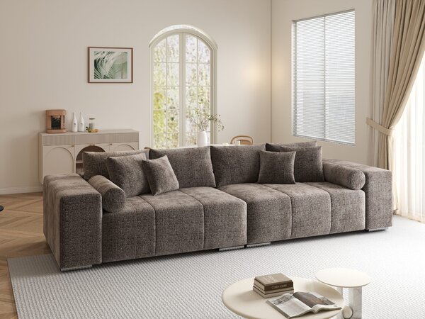 Canapea extensibilă dumonde cu ladă de depozitare Marbela XXL Cremona Maro-bej 295x120 cm