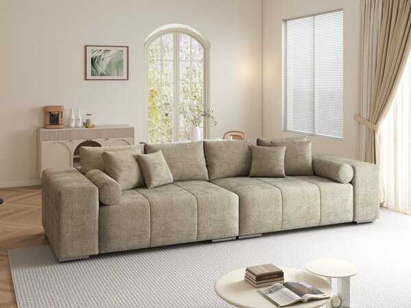 Canapea extensibilă dumonde cu ladă de depozitare Marbela XXL Cremona Bej 14 295x120 cm