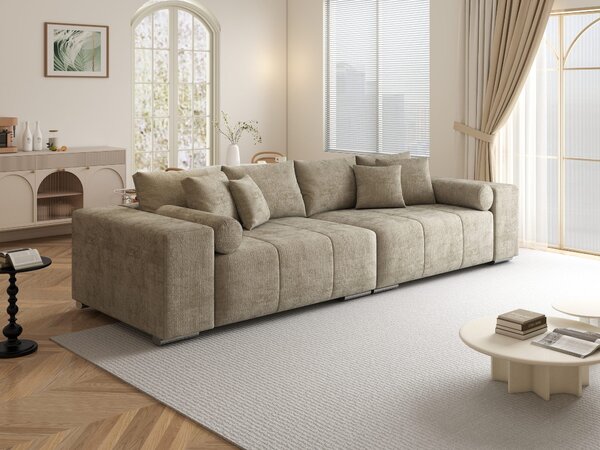 Canapea extensibilă dumonde cu ladă de depozitare Marbela XXL Cremona Bej 14 295x120 cm