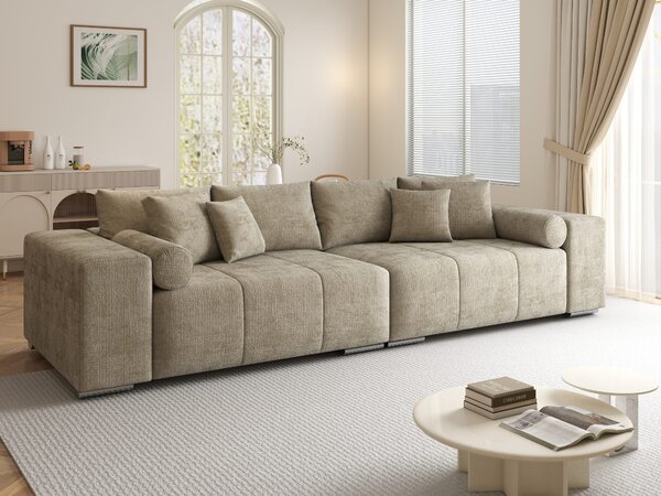 Canapea extensibilă dumonde cu ladă de depozitare Marbela XXL Cremona Bej 14 295x120 cm