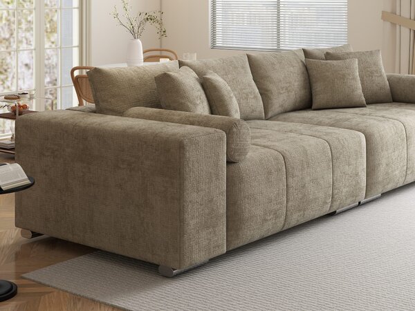 Canapea extensibilă dumonde cu ladă de depozitare Marbela XXL Cremona Bej 14 295x120 cm