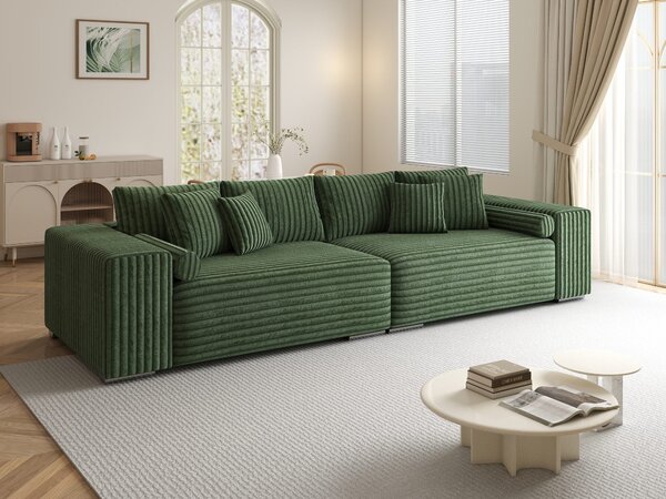 Canapea extensibilă dumonde cu ladă de depozitare Marbela XXL Tilia Verde 295x120 cm