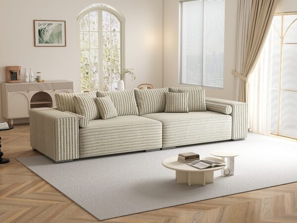 Canapea extensibilă dumonde cu ladă de depozitare Marbela XXL Tilia Bej 08 295x120 cm