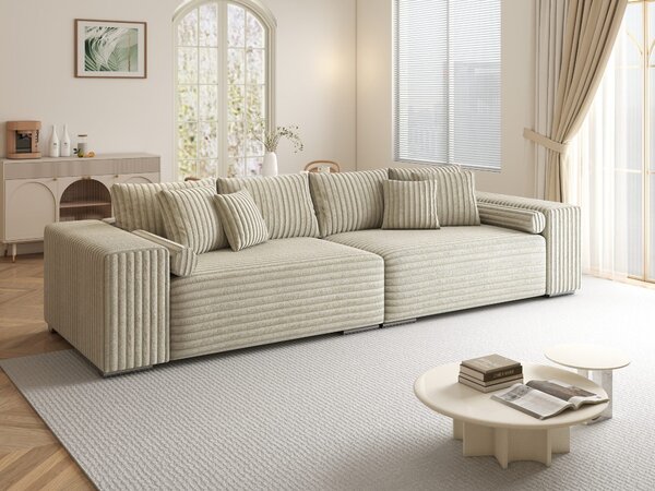Canapea extensibilă dumonde cu ladă de depozitare Marbela XXL Tilia Bej 08 295x120 cm