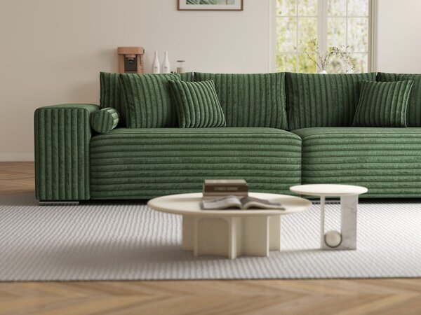 Canapea extensibilă dumonde cu ladă de depozitare Marbela XXL Tilia Verde 295x120 cm