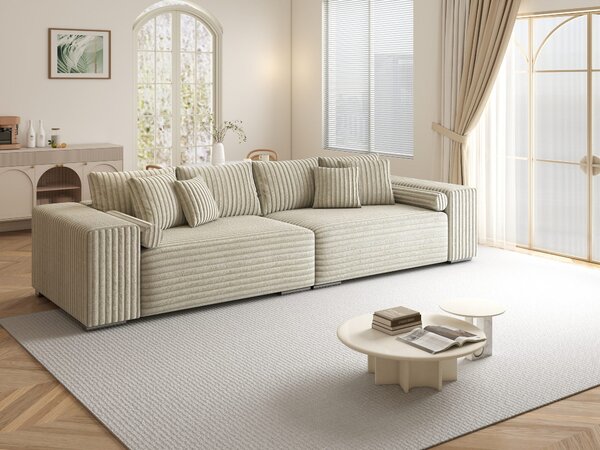 Canapea extensibilă dumonde cu ladă de depozitare Marbela XXL Tilia Bej 08 295x120 cm