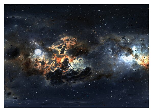 Tablou pe sticlă - Universul cu Nebula (70x50 cm)