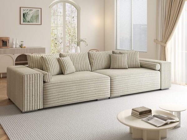 Canapea extensibilă dumonde cu ladă de depozitare Marbela XXL Tilia Bej 08 295x120 cm