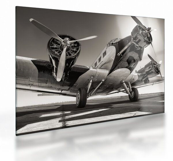 Tablou pe sticlă - Avioane istorice (70x50 cm)