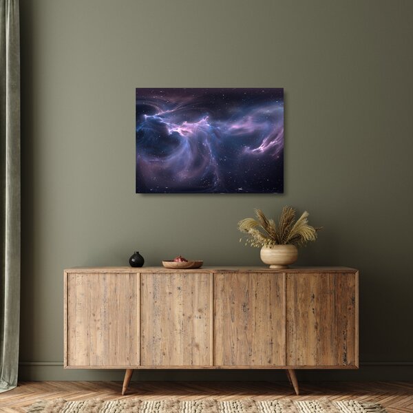 Tablou pe sticlă - Nebuloasa spațială (70x50 cm)