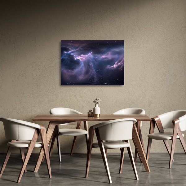 Tablou pe sticlă - Nebuloasa spațială (70x50 cm)