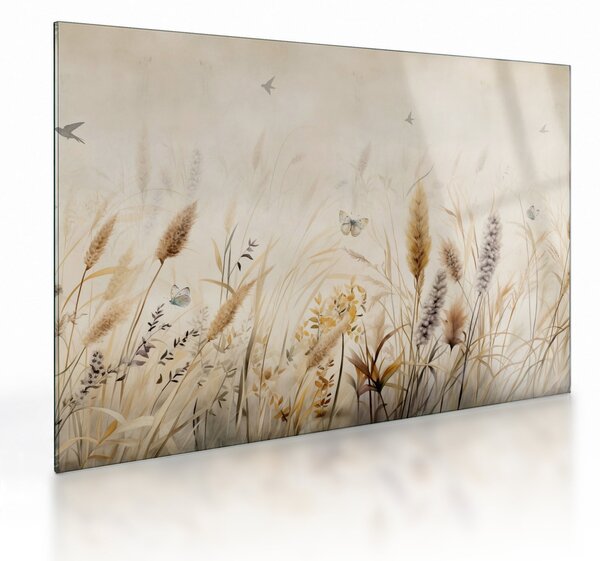 Tablou pe sticlă - Pajiște sălbatică (70x50 cm)