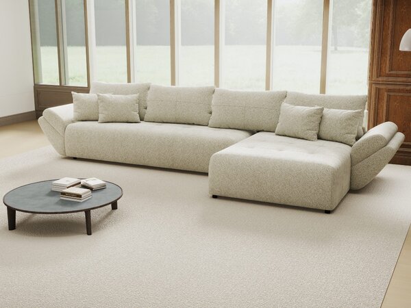 Colțar extensibil dumonde cu ladă de depozitare Berlin XL Arena Bej 20 II 350x185 cm