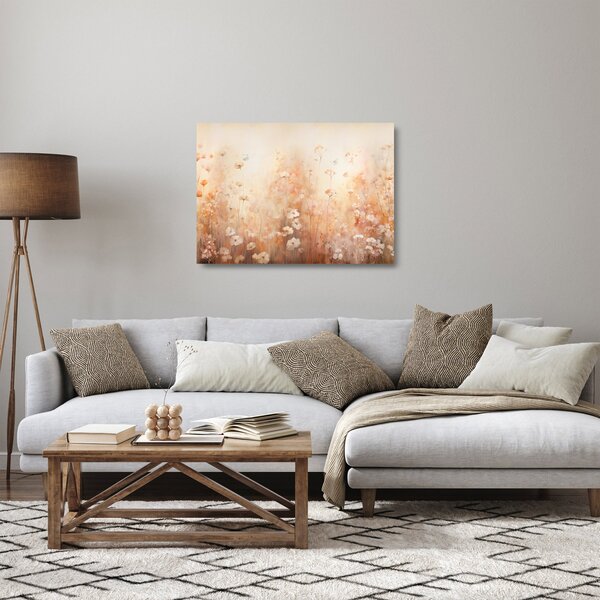 Tablou pe sticlă - Model de flori sălbatice (70x50 cm)