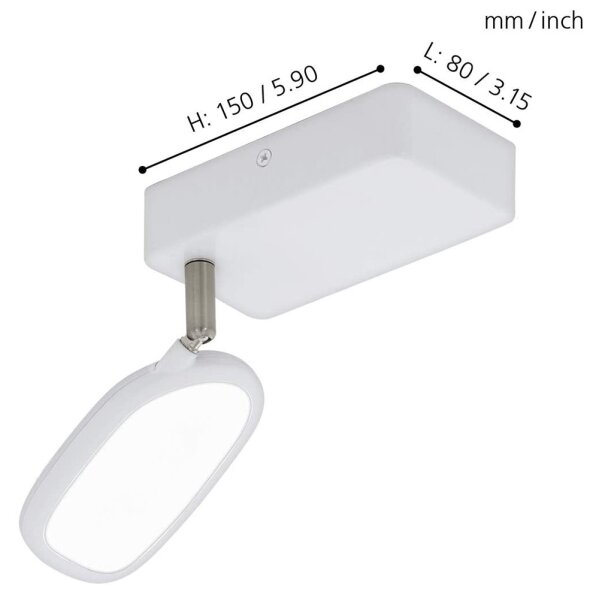 Eglo 97691 - Spot LED RGB PALOMBARE-C 1xLED/5W/230V