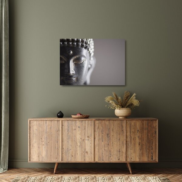 Tablou pe sticlă - Statuia lui Buddha (70x50 cm)
