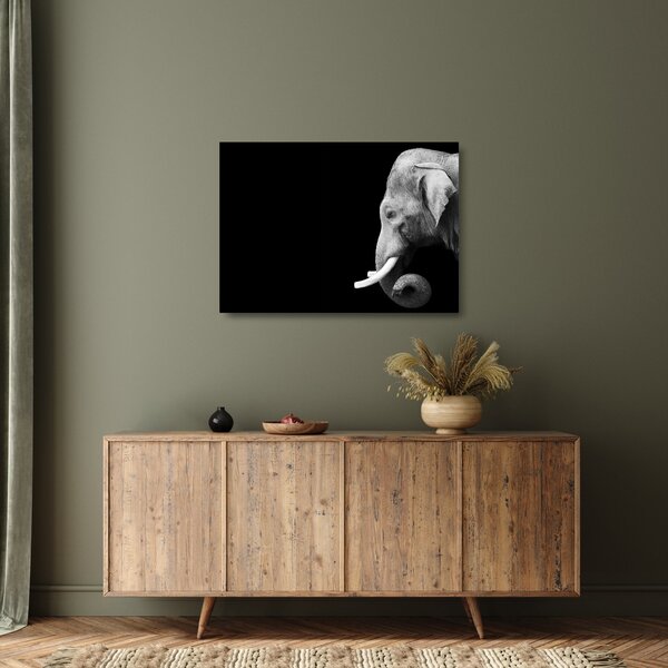 Tablou pe sticlă - Elefant (70x50 cm)