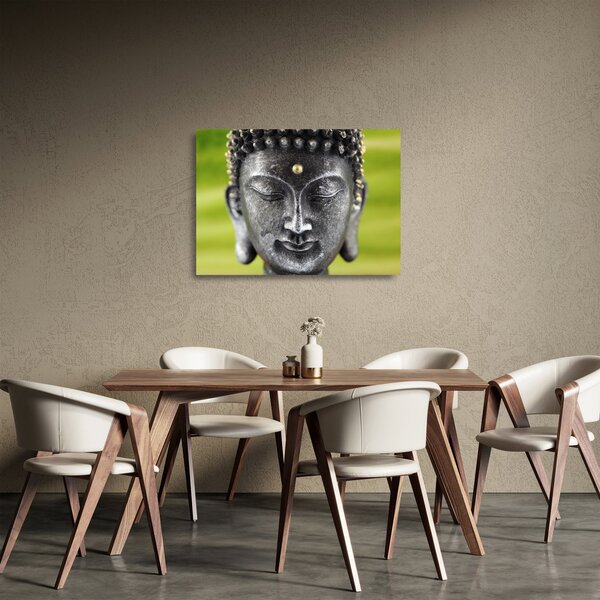 Tablou pe sticlă - Statuia lui Buddha II. (70x50 cm)