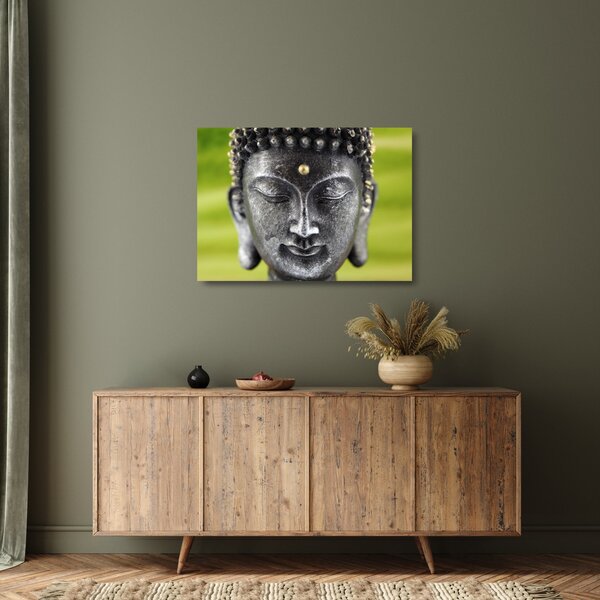 Tablou pe sticlă - Statuia lui Buddha II. (70x50 cm)