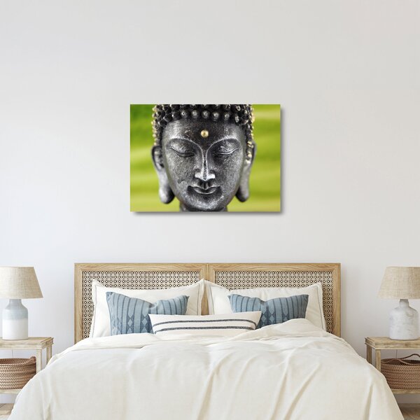 Tablou pe sticlă - Statuia lui Buddha II. (70x50 cm)