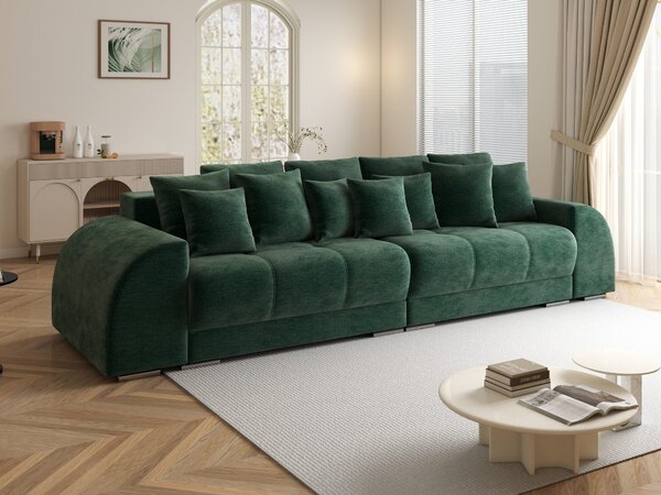 Canapea extensibilă dumonde cu 2 lăzi de depozitare Verona Monolith Verde 310x120 cm