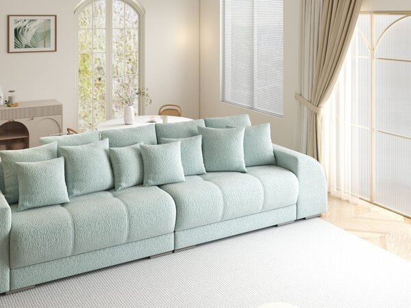 Canapea extensibilă dumonde cu 2 lăzi de depozitare Verona Jaguar Verde Mint 310x120 cm