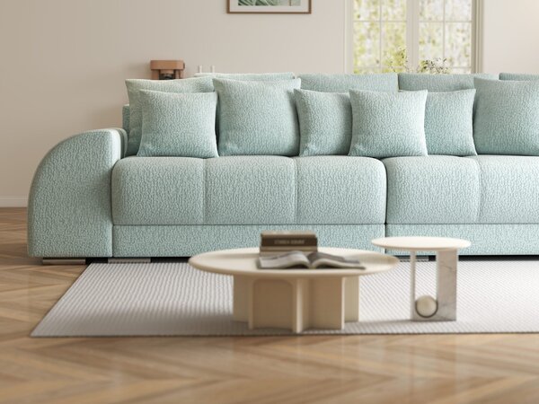 Canapea extensibilă dumonde cu 2 lăzi de depozitare Verona Jaguar Verde Mint 310x120 cm