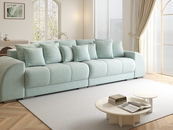 Canapea extensibilă dumonde cu 2 lăzi de depozitare Verona Jaguar Verde Mint 310x120 cm