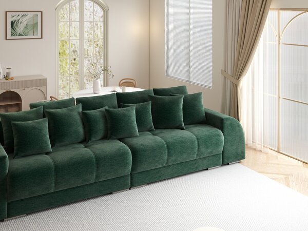 Canapea extensibilă dumonde cu 2 lăzi de depozitare Verona Monolith Verde 310x120 cm