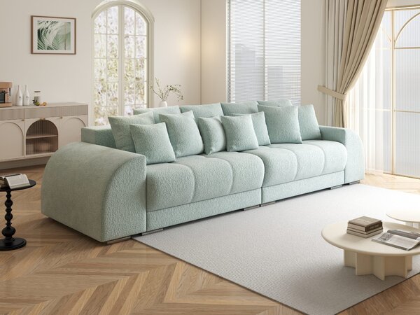 Canapea extensibilă dumonde cu 2 lăzi de depozitare Verona Jaguar Verde Mint 310x120 cm
