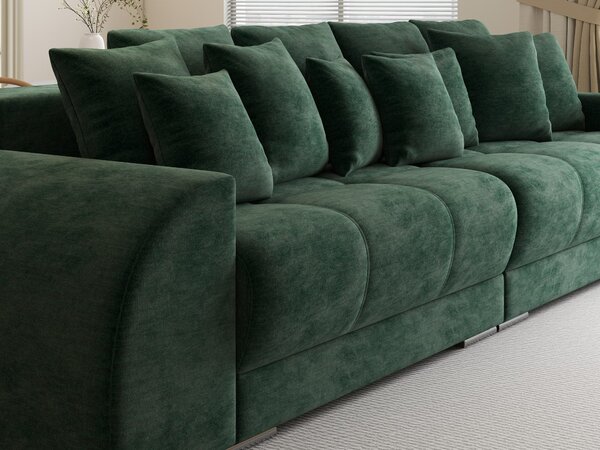 Canapea extensibilă dumonde cu 2 lăzi de depozitare Verona Monolith Verde 310x120 cm