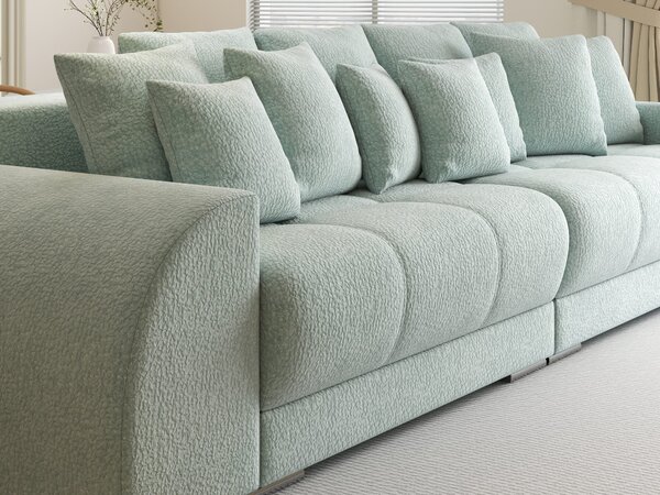 Canapea extensibilă dumonde cu 2 lăzi de depozitare Verona Jaguar Verde Mint 310x120 cm