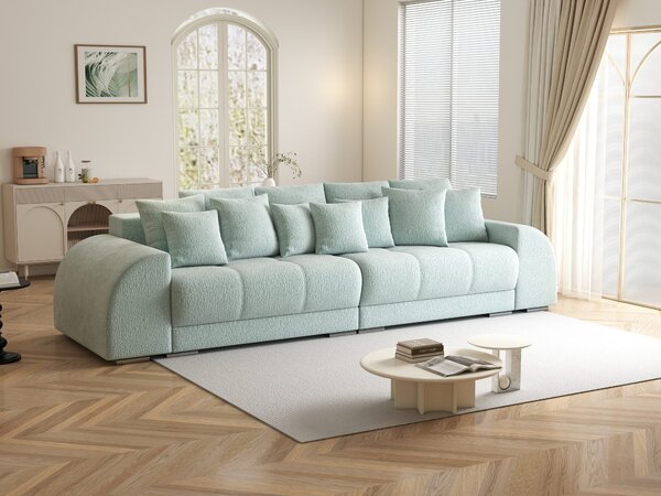 Canapea extensibilă dumonde cu 2 lăzi de depozitare Verona Jaguar Verde Mint 310x120 cm