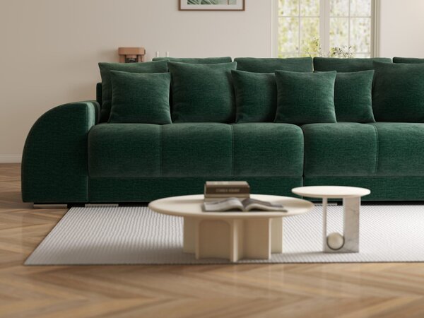 Canapea extensibilă dumonde cu 2 lăzi de depozitare Verona Monolith Verde 310x120 cm