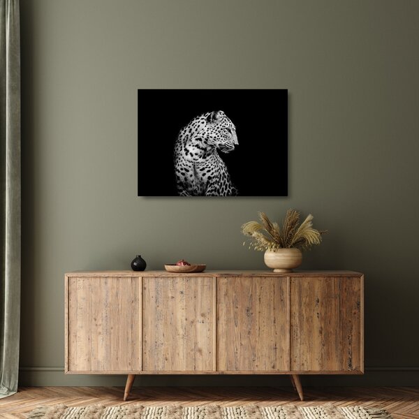 Tablou pe sticlă - Leopardul (70x50 cm)