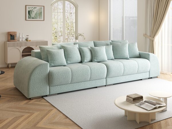 Canapea extensibilă dumonde cu 2 lăzi de depozitare Verona Jaguar Verde Mint 310x120 cm