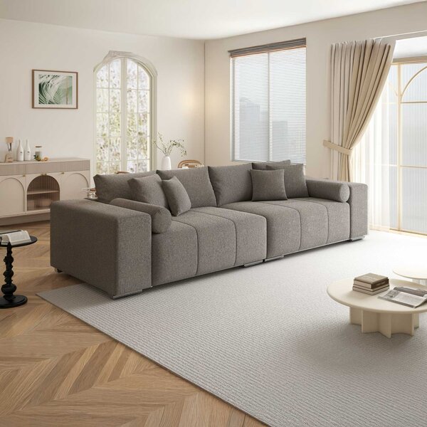 Canapea extensibilă dumonde cu ladă de depozitare Marbela XXL Monte Gri 16 295x120 cm
