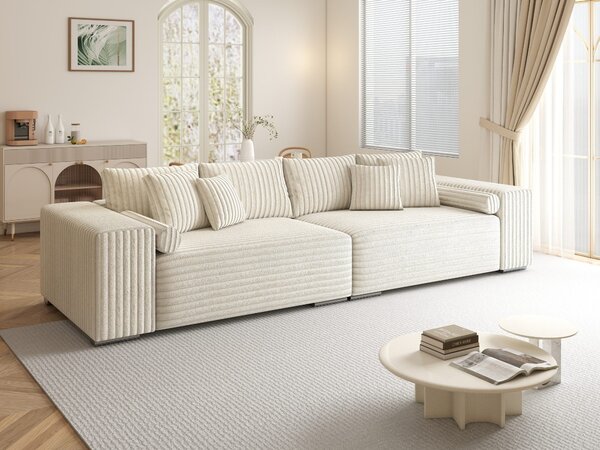 Canapea extensibilă dumonde cu ladă de depozitare Marbela XXL Tilia Bej 01 295x120 cm