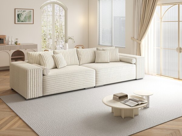 Canapea extensibilă dumonde cu ladă de depozitare Marbela XXL Tilia Bej 01 295x120 cm