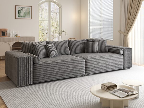 Canapea extensibilă dumonde cu ladă de depozitare Marbela XXL Tilia Gri 295x120 cm