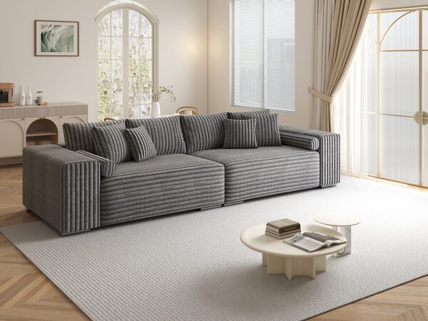 Canapea extensibilă dumonde cu ladă de depozitare Marbela XXL Tilia Gri 295x120 cm
