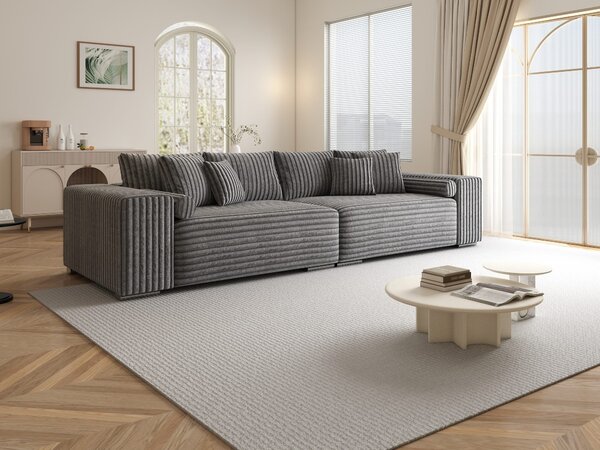 Canapea extensibilă dumonde cu ladă de depozitare Marbela XXL Tilia Gri 295x120 cm